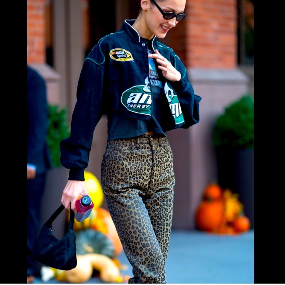 VINTAGE FENDI Zucca Leopard Monogram Pants
